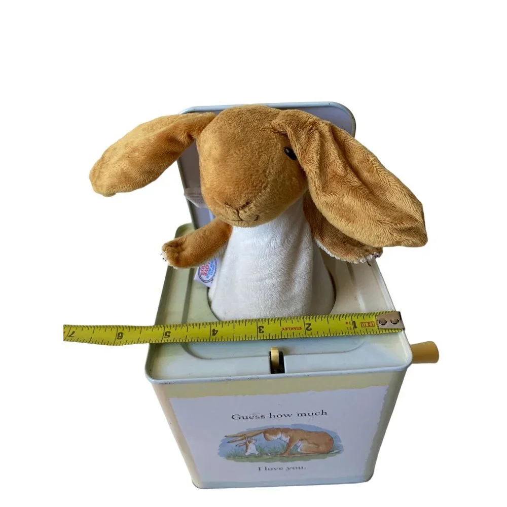 Bunny-in-the box Guess How Much I Love You toy vtg peek-a-boo‎ rabbit music